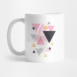 Multi Triangle - Rose Gold and Marble Mug
